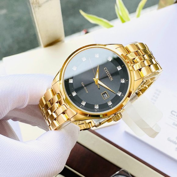 🔥Citizen Men's Diamond 41mm Golden Watch - Picture 1 of 4